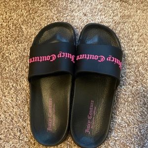 Pink & Black Juicy Couture Slides